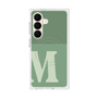 プレミアムスクエアケース with SnapMag［ オリジナル - initial two tone - M green ］