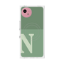 プレミアムスクエアケース with SnapMag［ オリジナル - initial two tone - N green ］