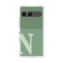 プレミアムスクエアケース with SnapMag［ オリジナル - initial two tone - N green ］