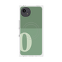 プレミアムスクエアケース with SnapMag［ オリジナル - initial two tone - O green ］