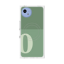 プレミアムスクエアケース with SnapMag［ オリジナル - initial two tone - O green ］