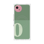 プレミアムスクエアケース with SnapMag［ オリジナル - initial two tone - O green ］