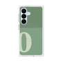 プレミアムスクエアケース with SnapMag［ オリジナル - initial two tone - O green ］