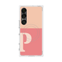 プレミアムスクエアケース with SnapMag［ オリジナル - initial two tone - P pink ］