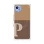 プレミアムスクエアケース with SnapMag［ オリジナル - initial two tone - P brown ］