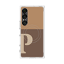 プレミアムスクエアケース with SnapMag［ オリジナル - initial two tone - P brown ］