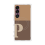 プレミアムスクエアケース with SnapMag［ オリジナル - initial two tone - P brown ］