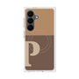プレミアムスクエアケース with SnapMag［ オリジナル - initial two tone - P brown ］