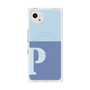 プレミアムスクエアケース with SnapMag［ オリジナル - initial two tone - P blue ］