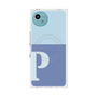 プレミアムスクエアケース with SnapMag［ オリジナル - initial two tone - P blue ］