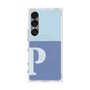 プレミアムスクエアケース with SnapMag［ オリジナル - initial two tone - P blue ］