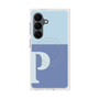 プレミアムスクエアケース with SnapMag［ オリジナル - initial two tone - P blue ］