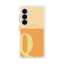 プレミアムスクエアケース with SnapMag［ オリジナル - initial two tone - Q orange ］