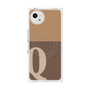 プレミアムスクエアケース with SnapMag［ オリジナル - initial two tone - Q brown ］