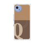 プレミアムスクエアケース with SnapMag［ オリジナル - initial two tone - Q brown ］