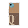 プレミアムスクエアケース with SnapMag［ オリジナル - initial two tone - Q brown ］