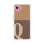 プレミアムスクエアケース with SnapMag［ オリジナル - initial two tone - Q brown ］
