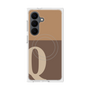 プレミアムスクエアケース with SnapMag［ オリジナル - initial two tone - Q brown ］