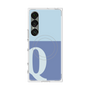 プレミアムスクエアケース with SnapMag［ オリジナル - initial two tone - Q blue ］
