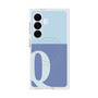 プレミアムスクエアケース with SnapMag［ オリジナル - initial two tone - Q blue ］