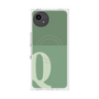 プレミアムスクエアケース with SnapMag［ オリジナル - initial two tone - Q green ］