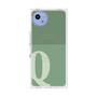 プレミアムスクエアケース with SnapMag［ オリジナル - initial two tone - Q green ］
