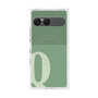 プレミアムスクエアケース with SnapMag［ オリジナル - initial two tone - Q green ］