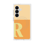 プレミアムスクエアケース with SnapMag［ オリジナル - initial two tone - R orange ］