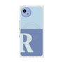 プレミアムスクエアケース with SnapMag［ オリジナル - initial two tone - R blue ］