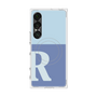 プレミアムスクエアケース with SnapMag［ オリジナル - initial two tone - R blue ］