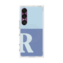 プレミアムスクエアケース with SnapMag［ オリジナル - initial two tone - R blue ］