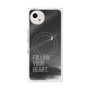 プレミアムスクエアケース with SnapMag［ オリジナル - ドットオーバーレイ - FOLLOW YOUR HEART/B ］