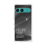 プレミアムスクエアケース with SnapMag［ オリジナル - ドットオーバーレイ - FOLLOW YOUR HEART/B ］