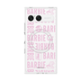 プレミアムスクエアケース with SnapMag［ Barbie - ロゴパターン3 - クリア ］