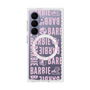 プレミアムスクエアケース with SnapMag［ Barbie - ロゴパターン3 - クリア ］