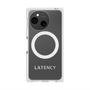 プレミアムスクエアケース with SnapMag［ LATENCY - Logotype - Gray ］