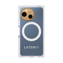 プレミアムスクエアケース with SnapMag［ LATENCY - Logotype - Gray ］