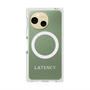 プレミアムスクエアケース with SnapMag［ LATENCY - Logotype - Gray ］