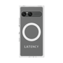プレミアムスクエアケース with SnapMag［ LATENCY - Logotype - Gray ］