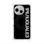 プレミアムスクエアケース with SnapMag［ 1PIU1UGUALE3 - ロゴ vertical - ブラック ］