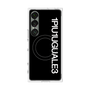 プレミアムスクエアケース with SnapMag［ 1PIU1UGUALE3 - ロゴ vertical - ブラック ］