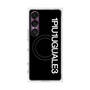 プレミアムスクエアケース with SnapMag［ 1PIU1UGUALE3 - ロゴ vertical - ブラック ］