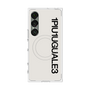プレミアムスクエアケース with SnapMag［ 1PIU1UGUALE3 - ロゴ vertical - ホワイト ］