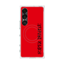プレミアムスクエアケース with SnapMag［ SUPER PRIVATE - ロゴ - Red&Black ］