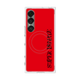 プレミアムスクエアケース with SnapMag［ SUPER PRIVATE - ロゴ - Red&Black ］