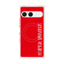 プレミアムスクエアケース with SnapMag［ SUPER PRIVATE - ロゴ - Red ］