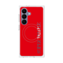 プレミアムスクエアケース with SnapMag［ SUPER PRIVATE - ロゴ - Red ］