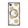 プレミアムスクエアケース with SnapMag［ シンプルドット - Beige ］