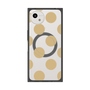プレミアムスクエアケース with SnapMag［ シンプルドット - Beige ］