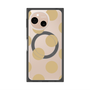 プレミアムスクエアケース with SnapMag［ シンプルドット - Beige ］